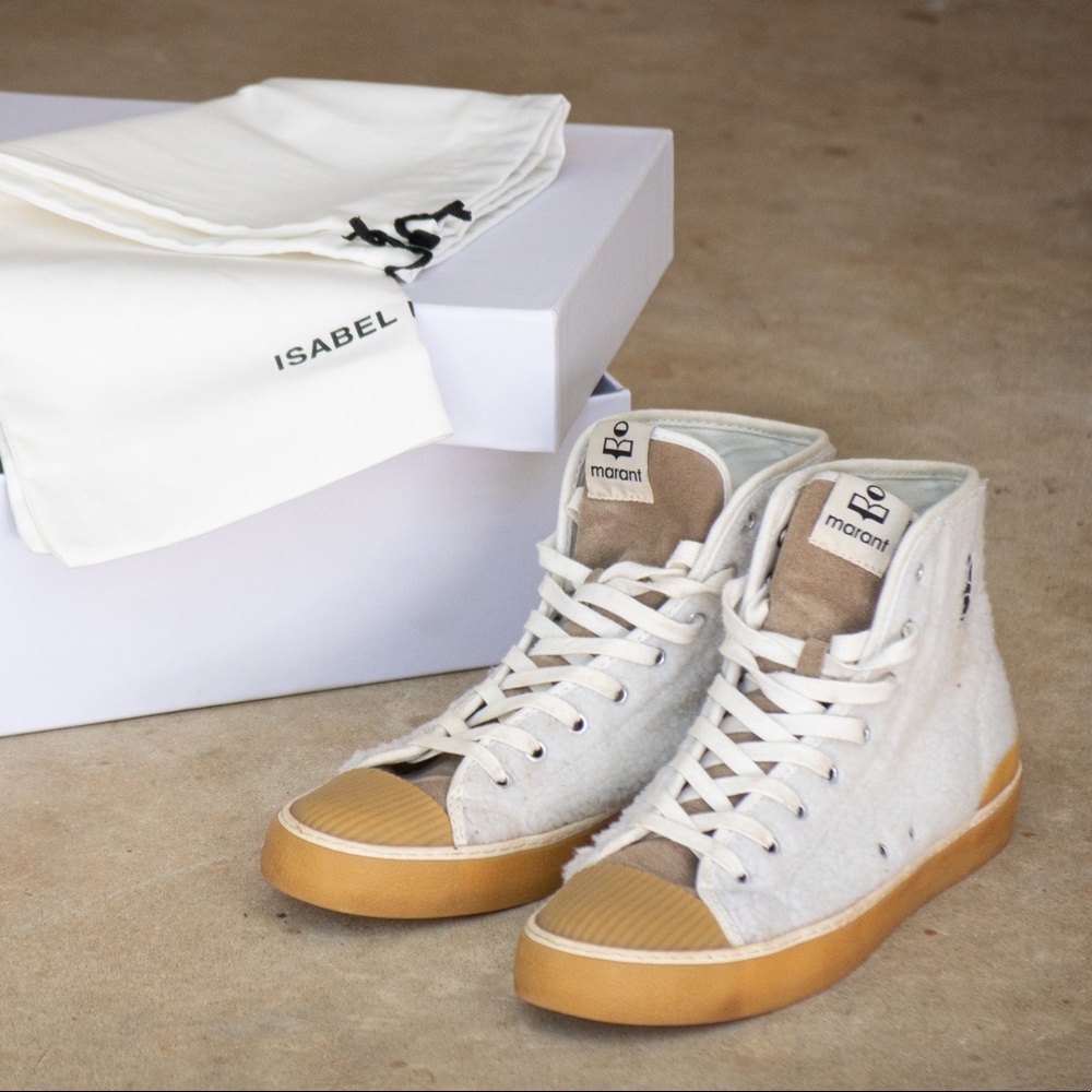 Isabel Marant Shearling Sneakers Size 40